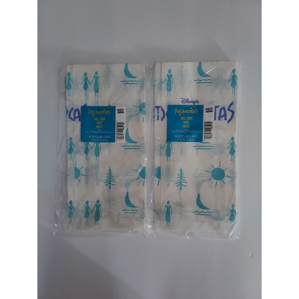 Disney's Pocahontas Hallmark Table Cloth Covers - 54" x 89" - NEW - Set Of 2